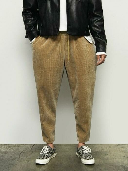 淨色暗紋鬆身褲 PEACOCK-120P