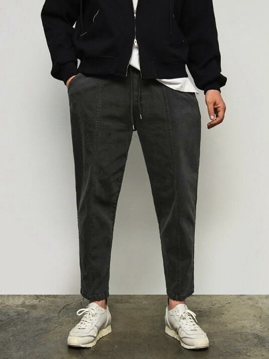 洗水淨色鬆身褲 PEACOCK-122P