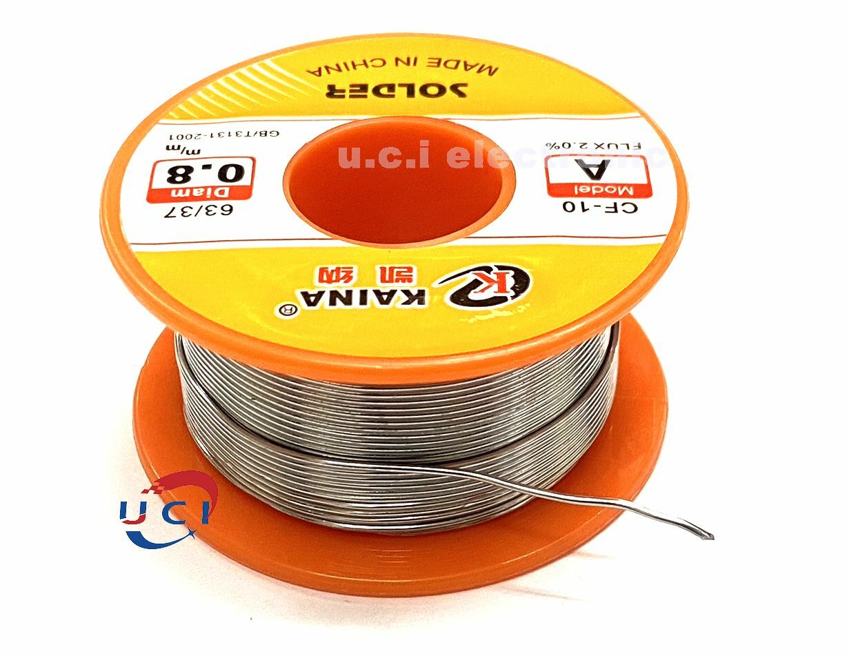 【UCI電子】(B-1) 高純度焊錫絲0.8mm 50g含松香 錫線免洗活性低溶點