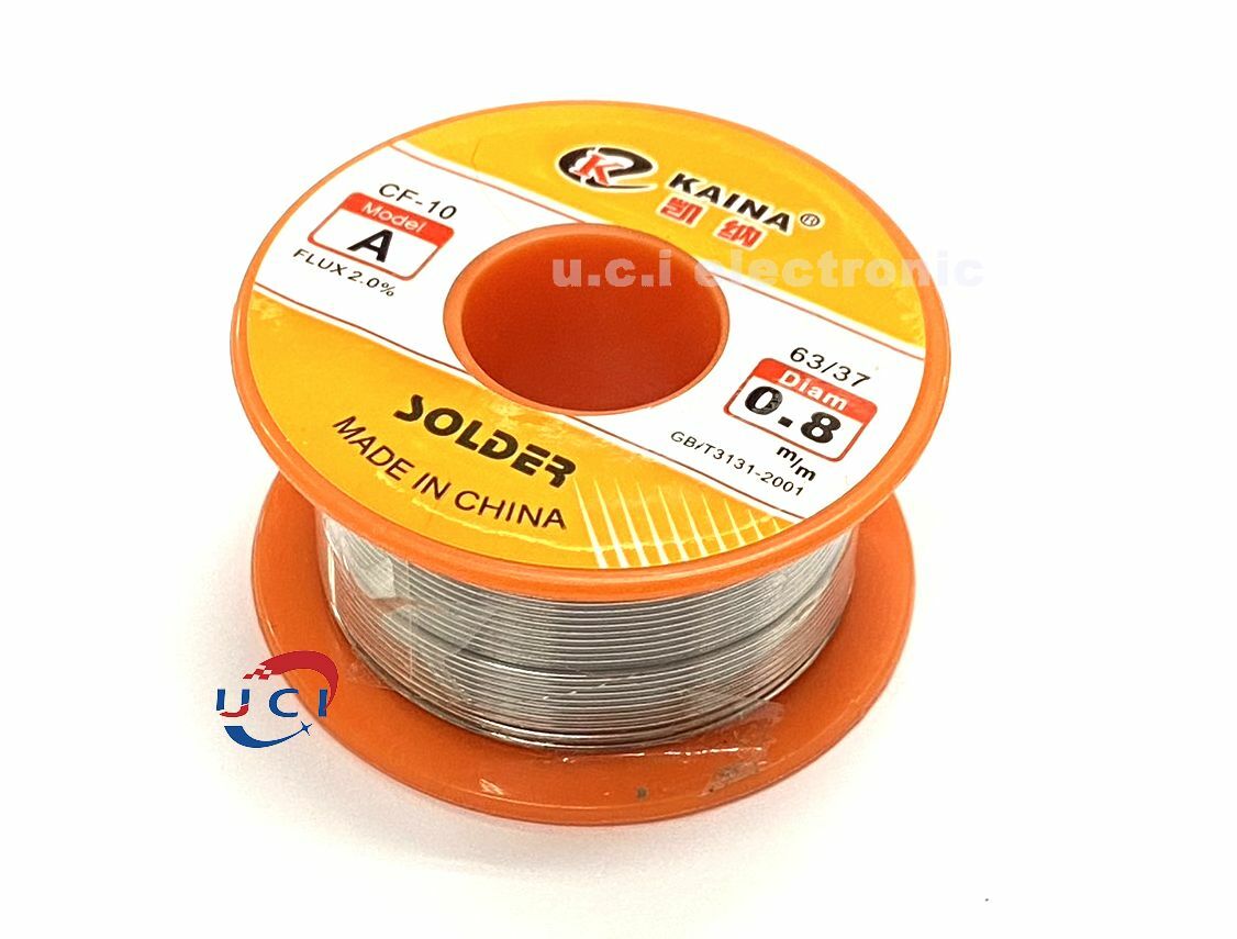 【UCI電子】(B-1) 高純度焊錫絲0.8mm 50g含松香 錫線免洗活性低溶點