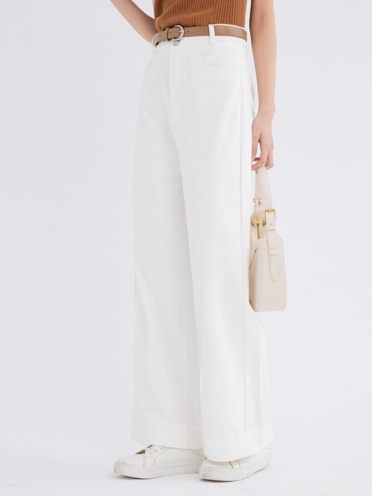 OH！HER 立挺純棉直筒西裝褲