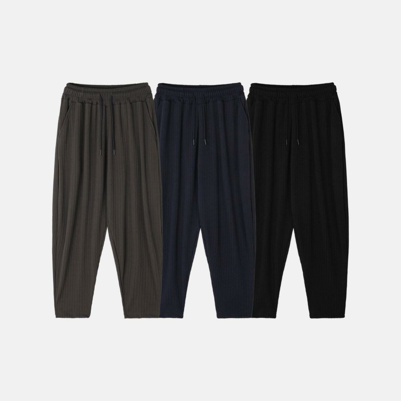 淨色暗直紋鬆身褲 PEACOCK-127P