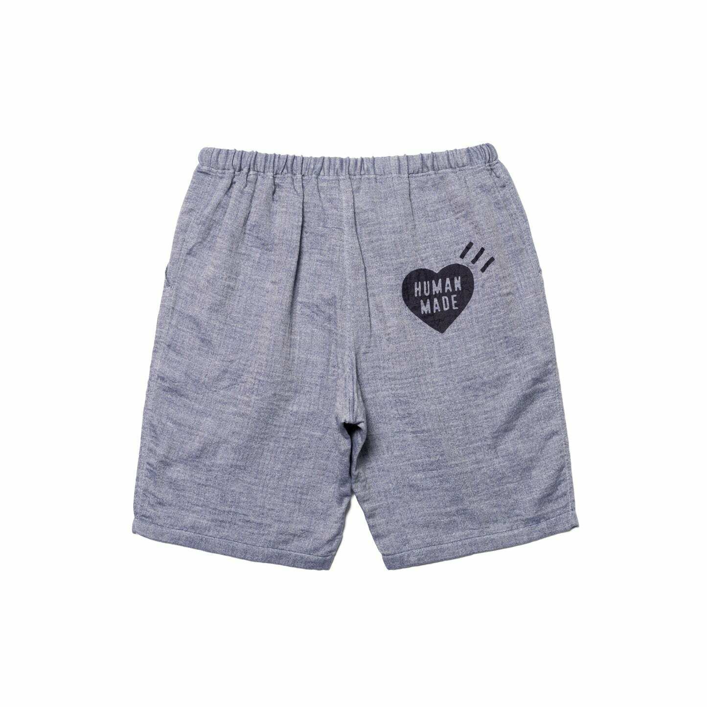 HUMAN MADE CHAMBRAY GAUZE SHORTS - HM25PT029 SIZE S