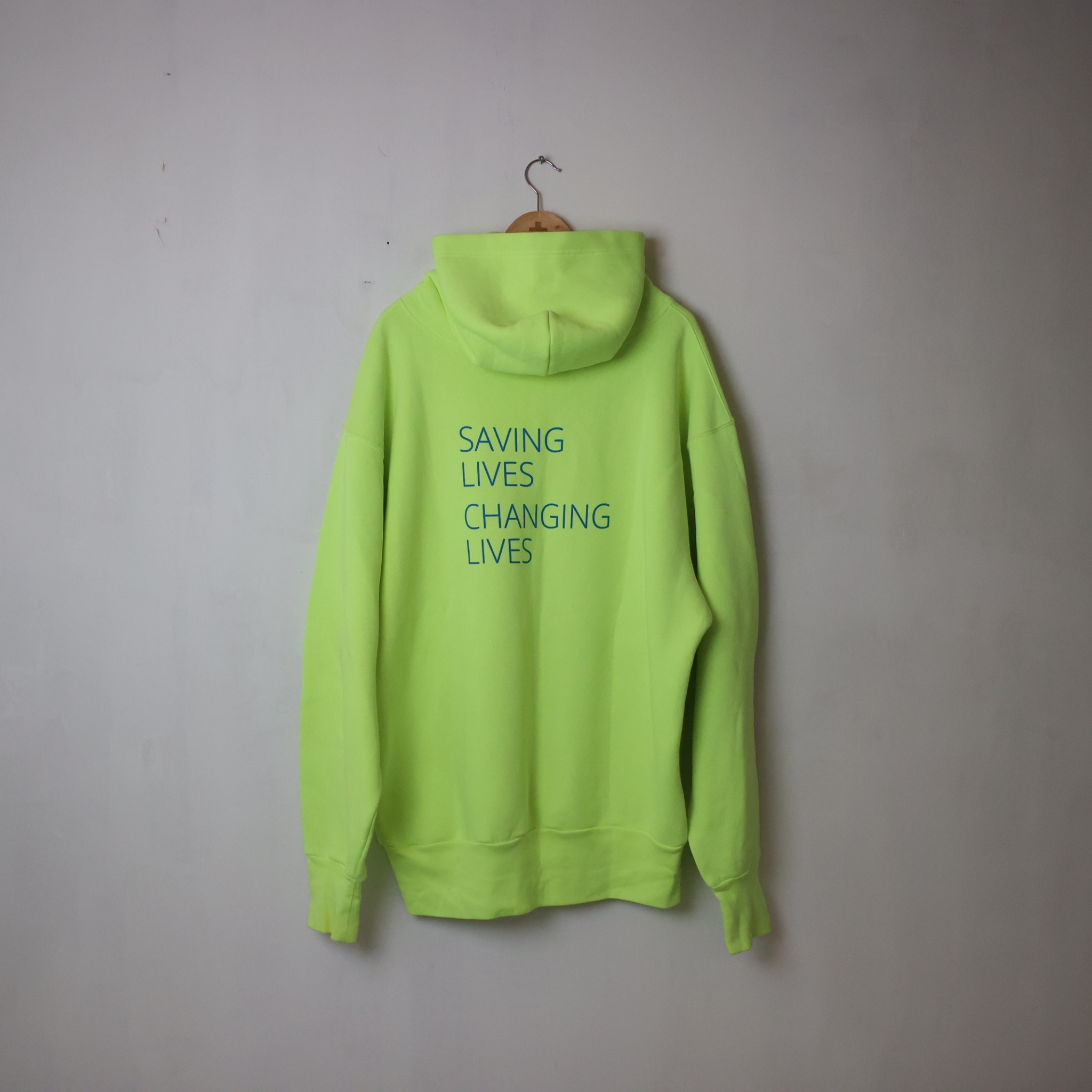 Balenciaga Buttoned Logo World Food Programme Printed Cotton Hoodie SIZE S