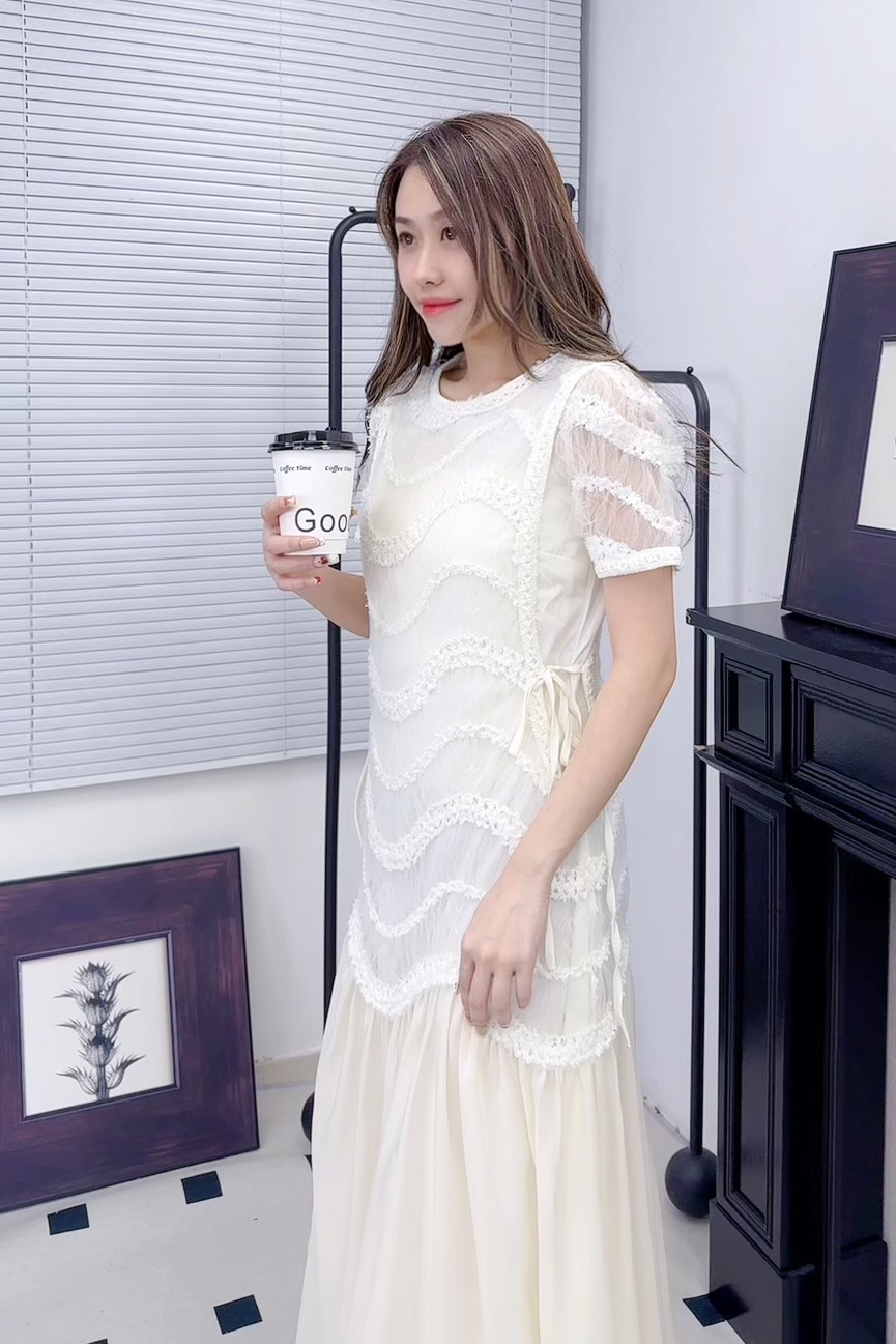 OP#7020🤍條條雪紡紗魚尾裙