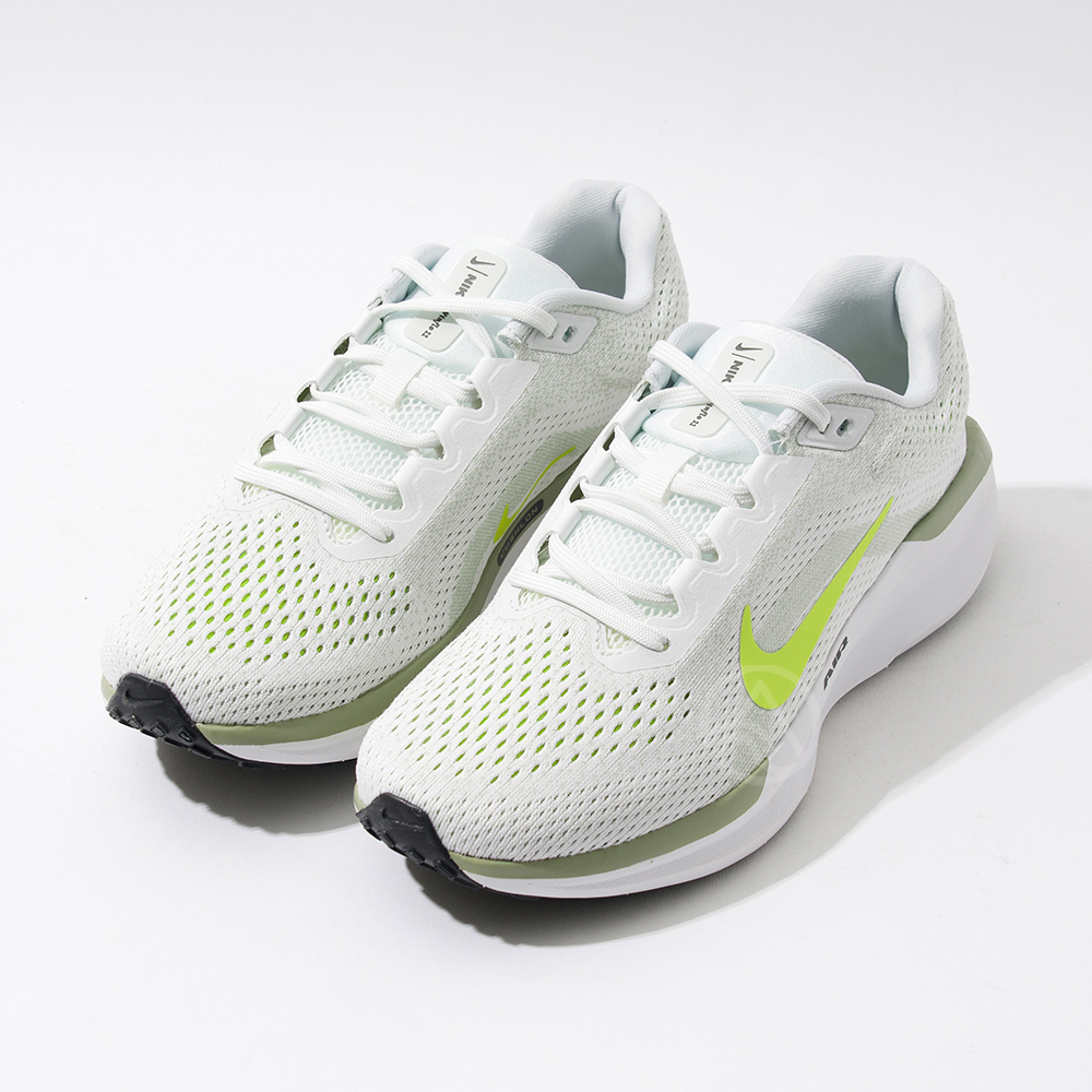 Nike WMNS Air Winflo 11 女 白螢光黃 緩震 網布 氣墊 透氣 慢跑鞋 FJ9510-102