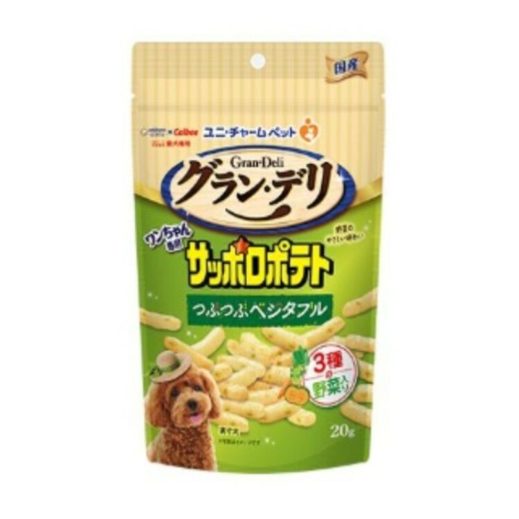Unicharm X Calbee 犬用3種粒粒 野菜口味薯條 20g
