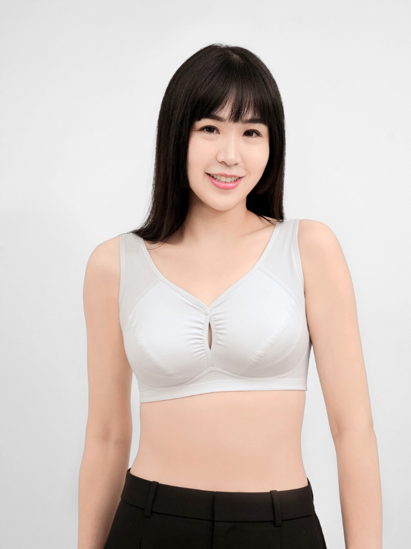 佳瑪大罩杯內衣，無鋼圈內衣系列，柔灰