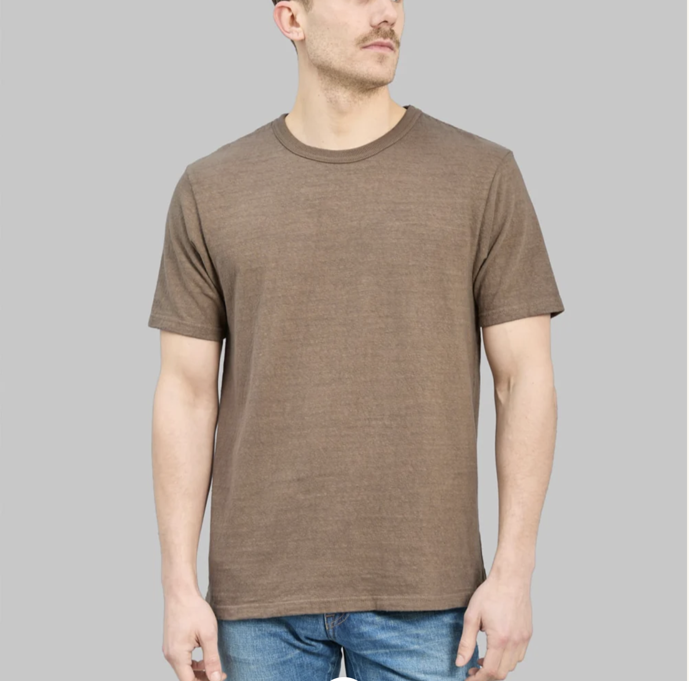 UES No.8 Slub Nep T Shirt - Brown