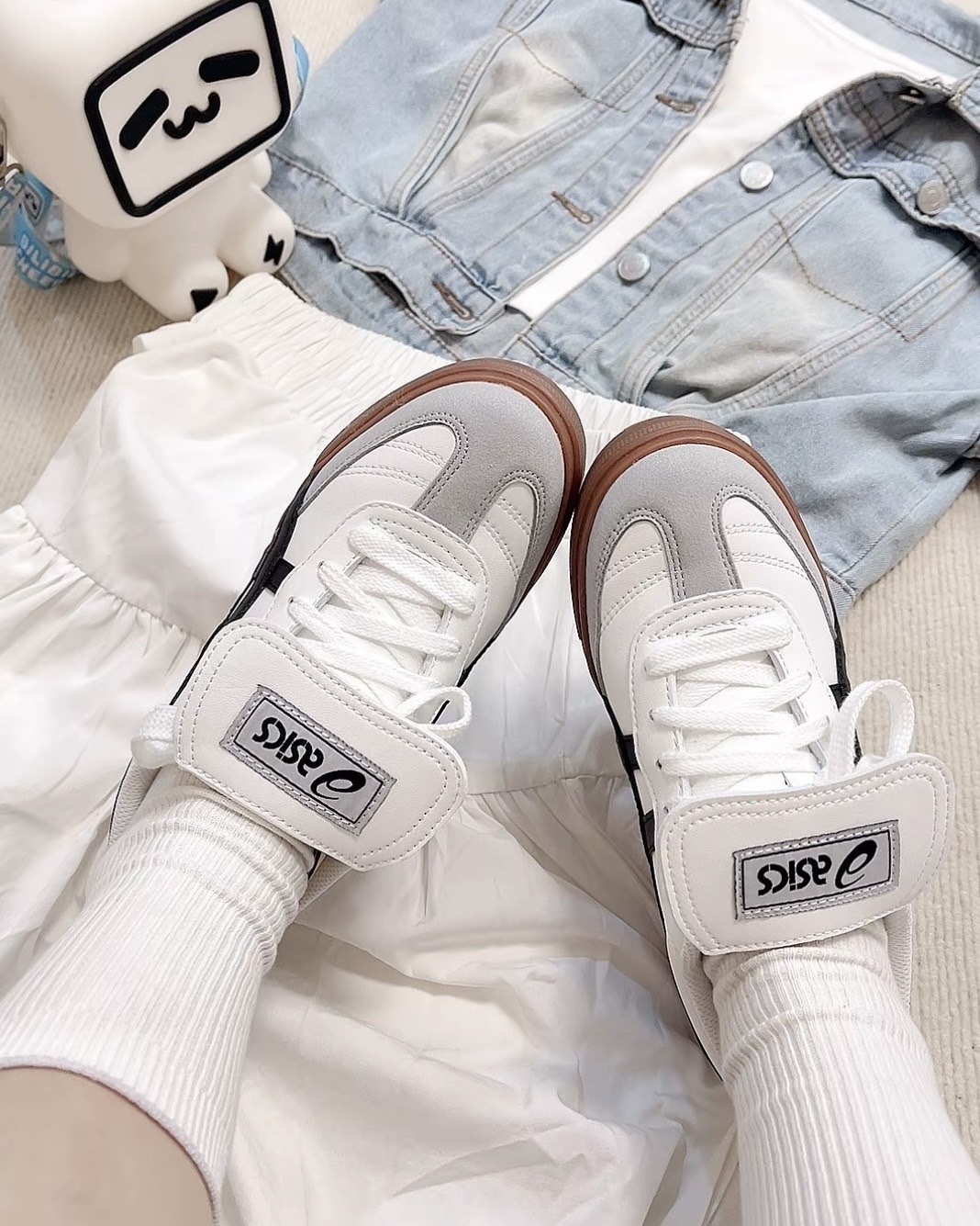 <有折扣>Asics Aaron 2.0 翻蓋 亞瑟士 德訓鞋 焦糖底 白色