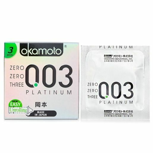 岡本 0.03 白金 3 片裝 乳膠安全套