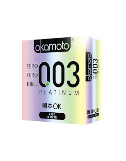 岡本 0.03 白金 3 片裝 乳膠安全套