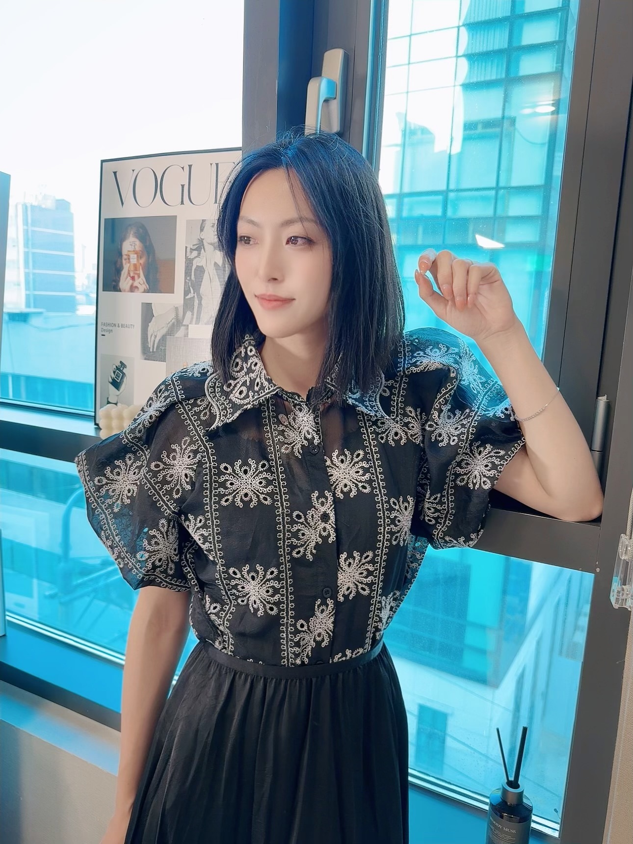 TOP#7095🤍貴族圖騰空氣襯衫