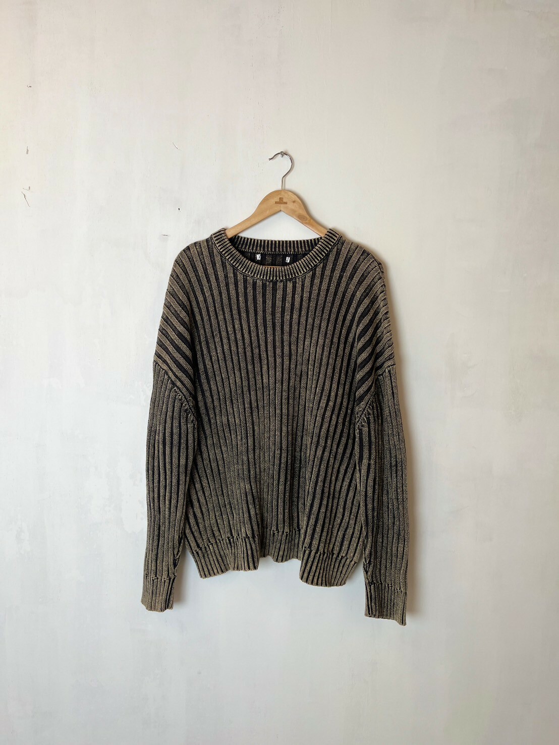 ZARA Gradient Texture Washed Knit Sweater SIZE M