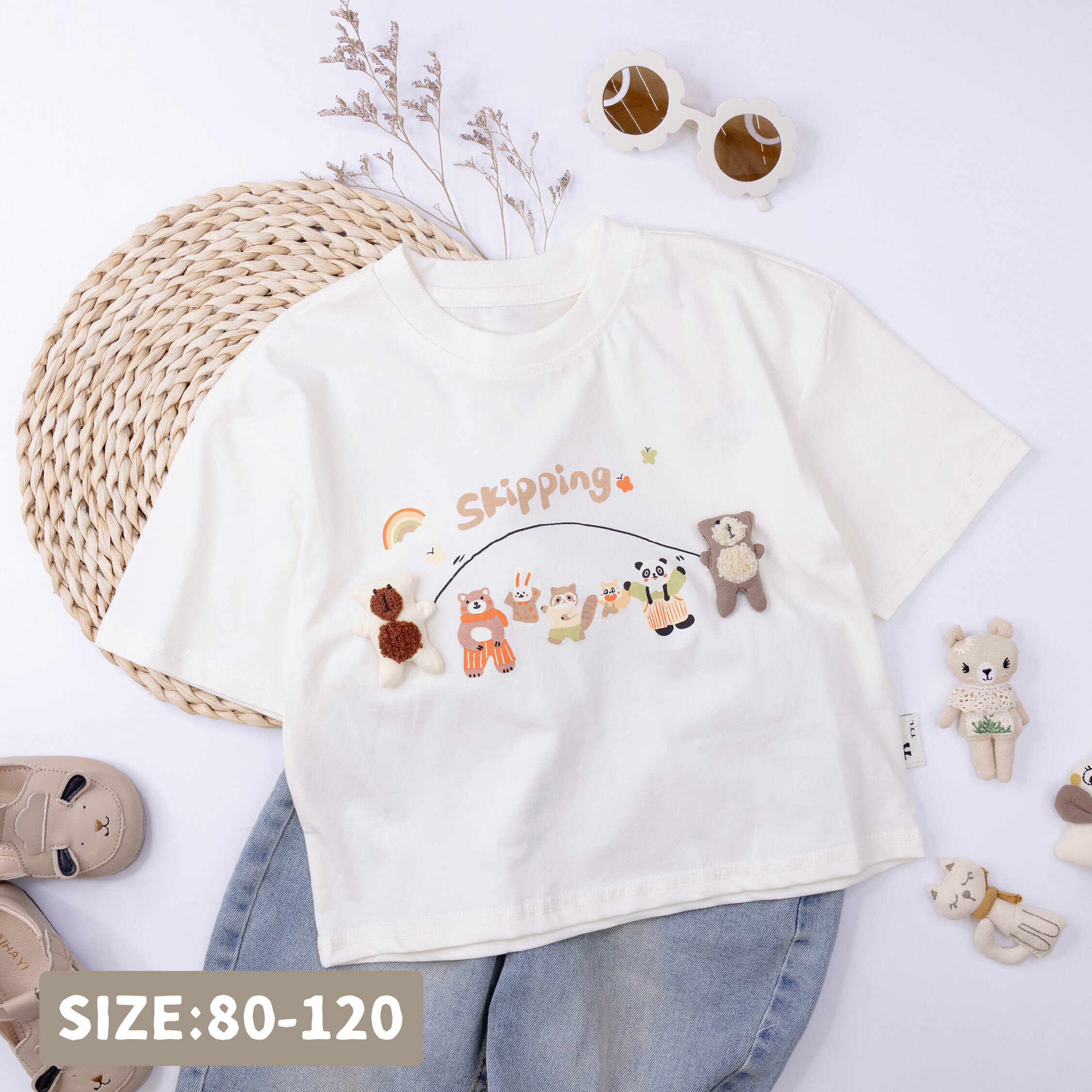 森林動物歡樂跳跳繩上衣 (H50090)