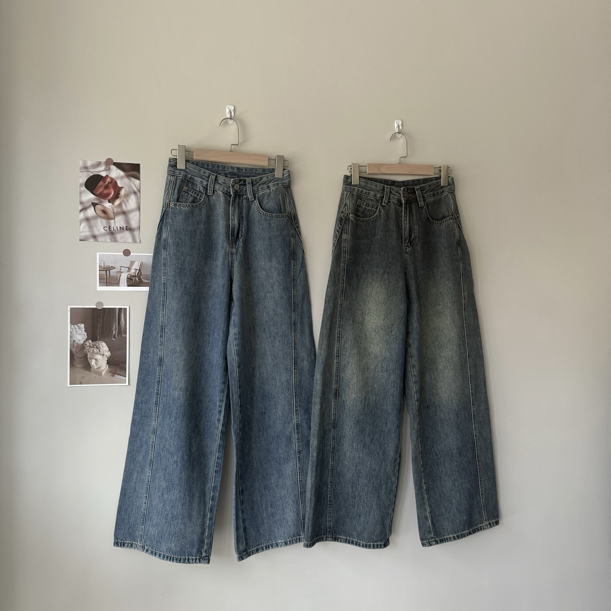 超絕版型！微微繭型落地牛仔褲（部分顏色/尺寸預購）