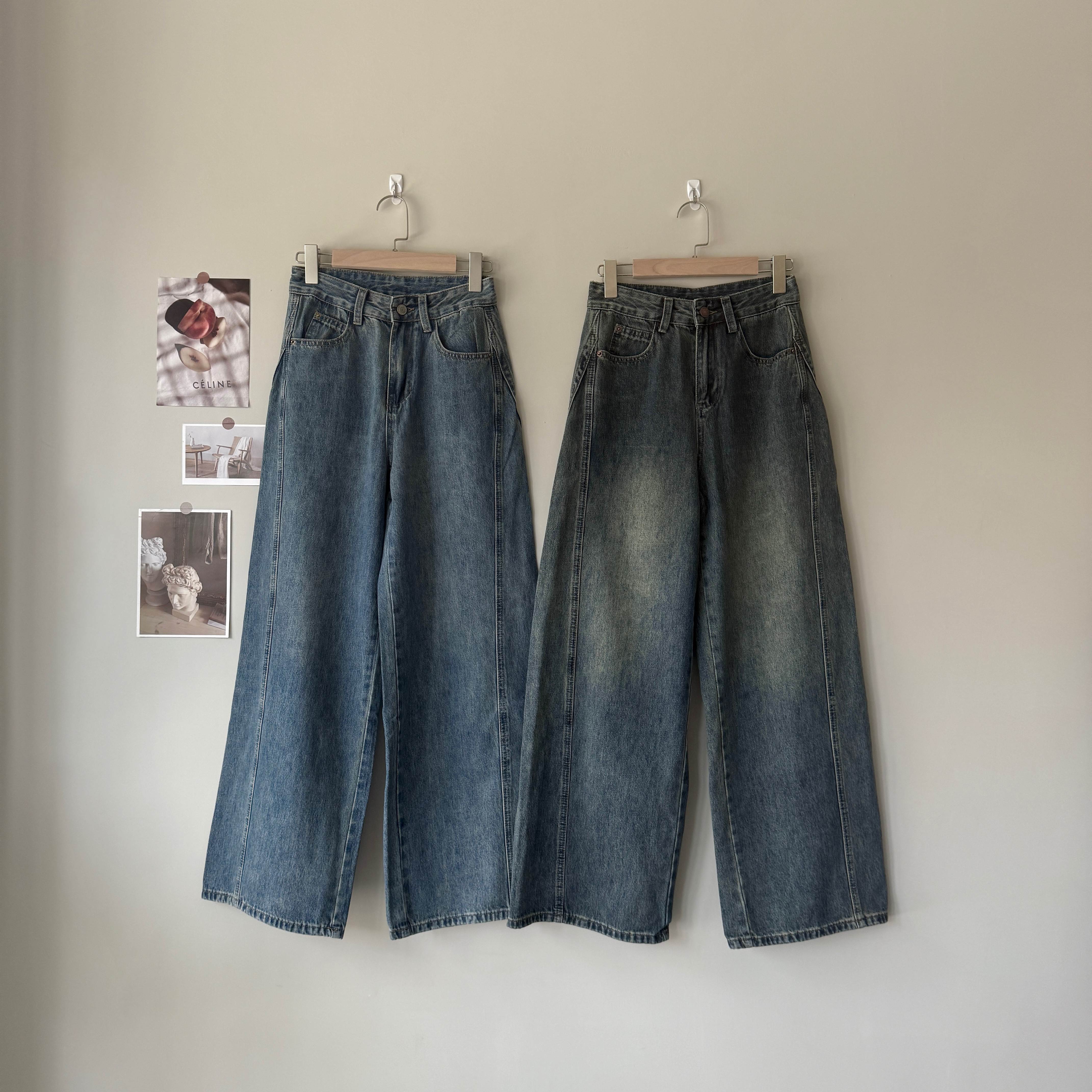 超絕版型！微微繭型落地牛仔褲（部分顏色/尺寸預購）