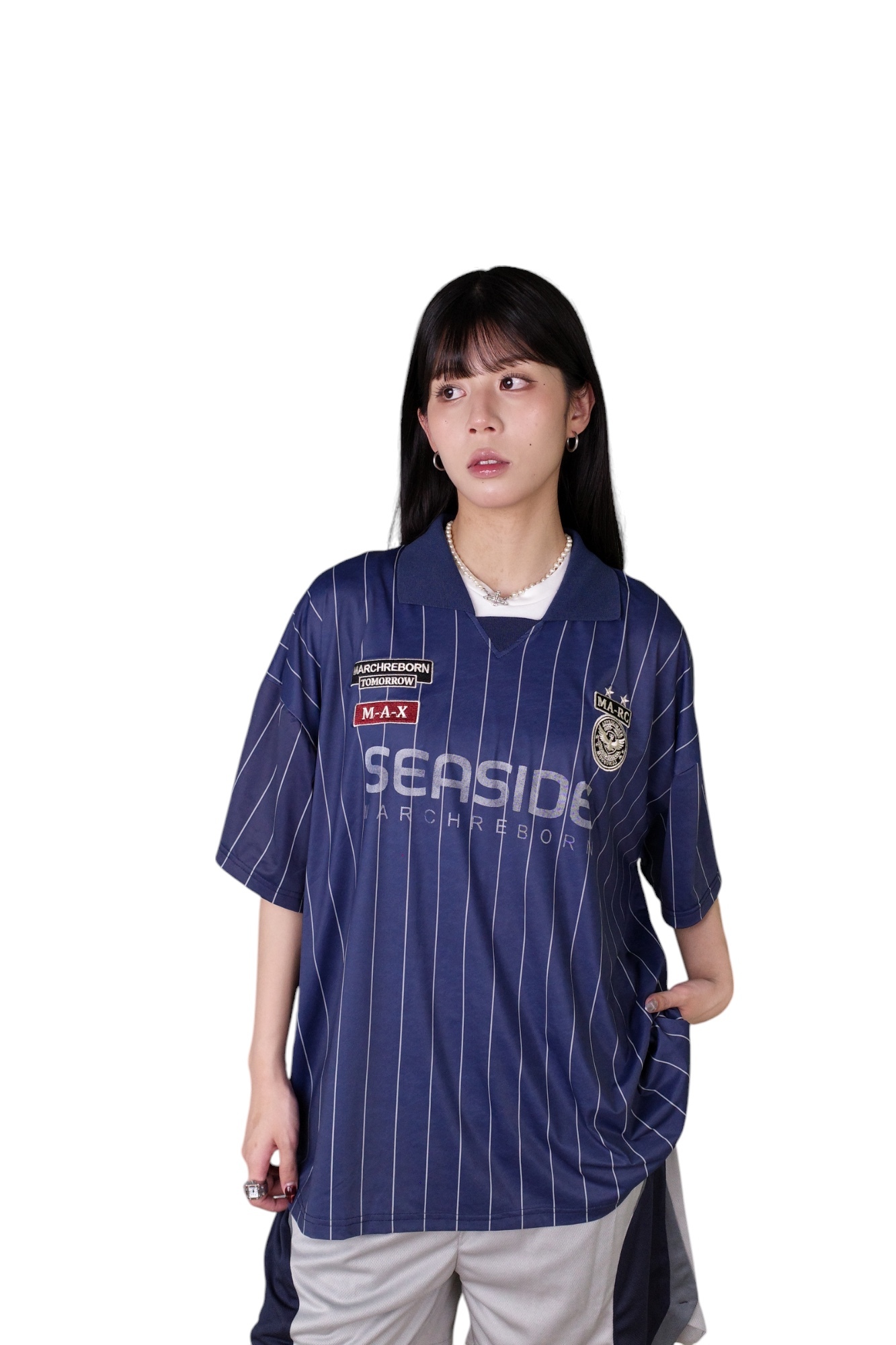 『Always_Good』復古 特殊領 條紋 球衣