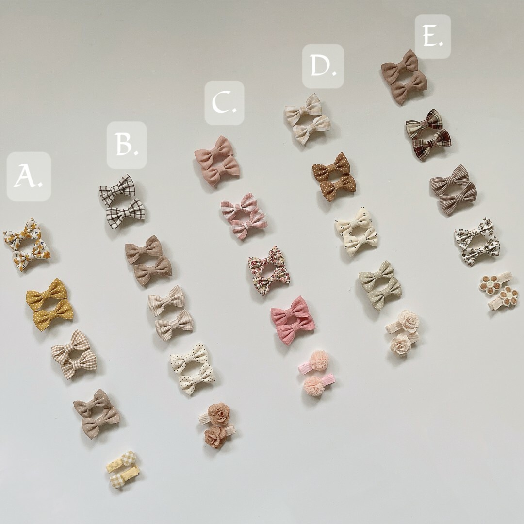 甜美蝴蝶結髮夾組