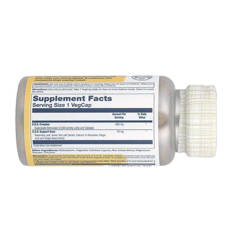 Solaray, Enteric Coated S.O.D. 2000 Plus™, 100 Veg Caps
