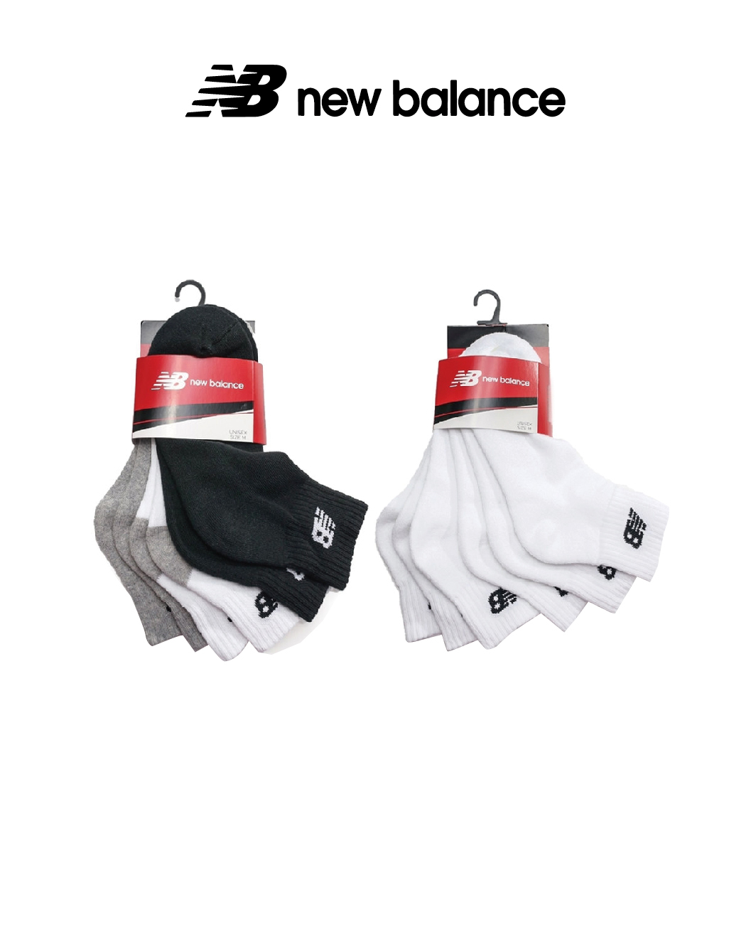 New Balance 短襪 襪子 棉 運動襪 透氣 黑灰白/全白 三入短襪 7831810200 7831810200