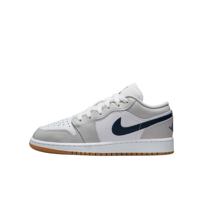 Jordan 1 Low White Neutral Grey Gum Midnight Navy 灰白藍 GS 553560-146