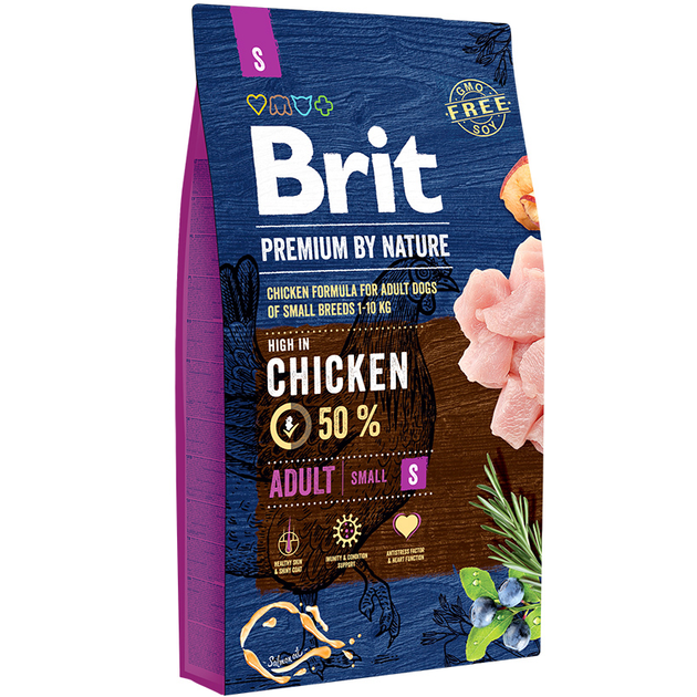 Brit 狗乾糧 自然精選系列．小型成犬 雞肉1kg/8kg