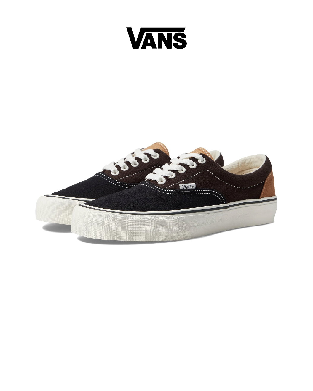 VANS 滑板鞋 帆布鞋 拼接 環保材質 男女 黑咖啡 VN0009QB0ZB Era VR3