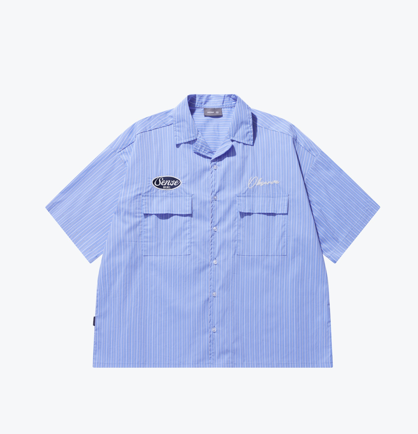 [現貨] Sense Short Cut Stripe Shirt Deep Blue | M25-10DB