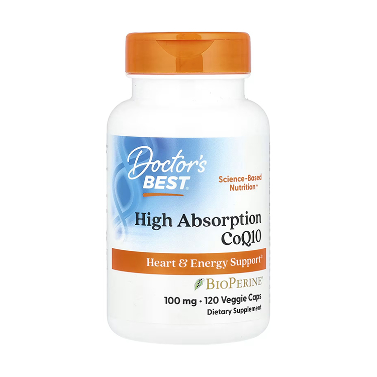Doctor's Best, High Absorption CoQ10 with BioPerine, 100 mg, 120 Veggie Caps