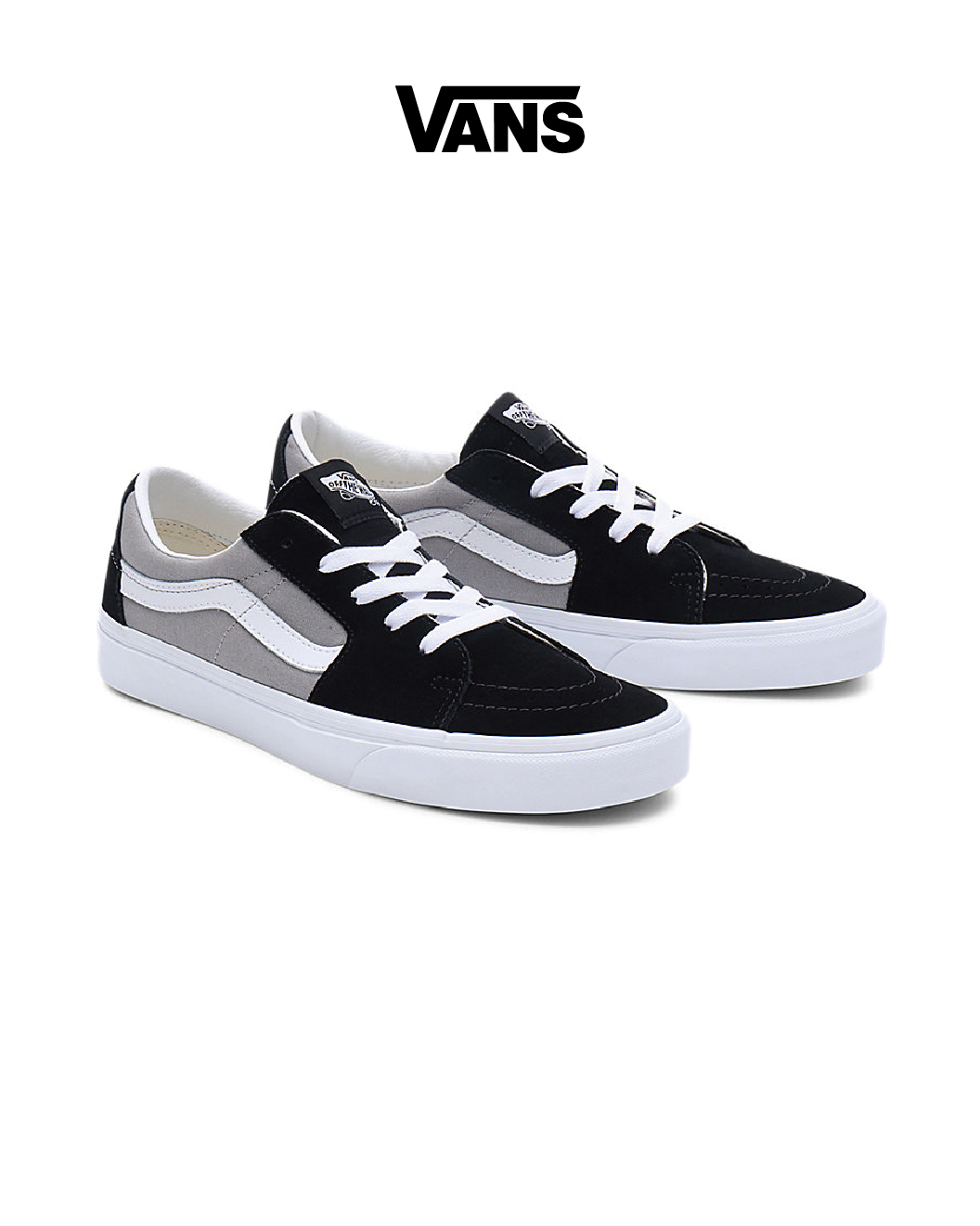 VANS 滑板鞋 休閒鞋 男女 黑灰 VN0009QR2B6 SK8 Low