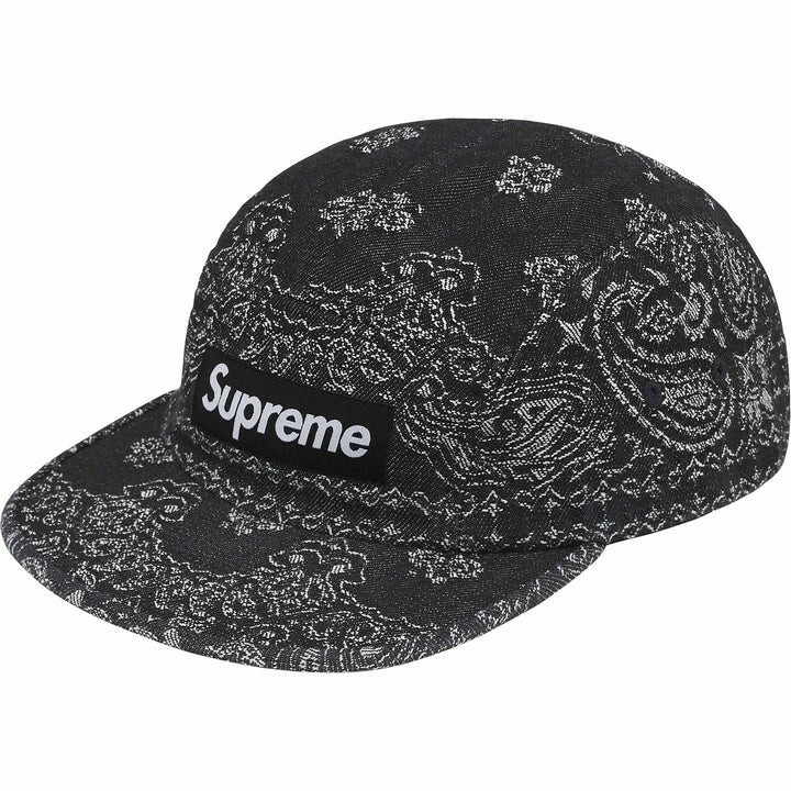Supreme 25SS Bandana Jacquard Denim Camp Cap 腰果花