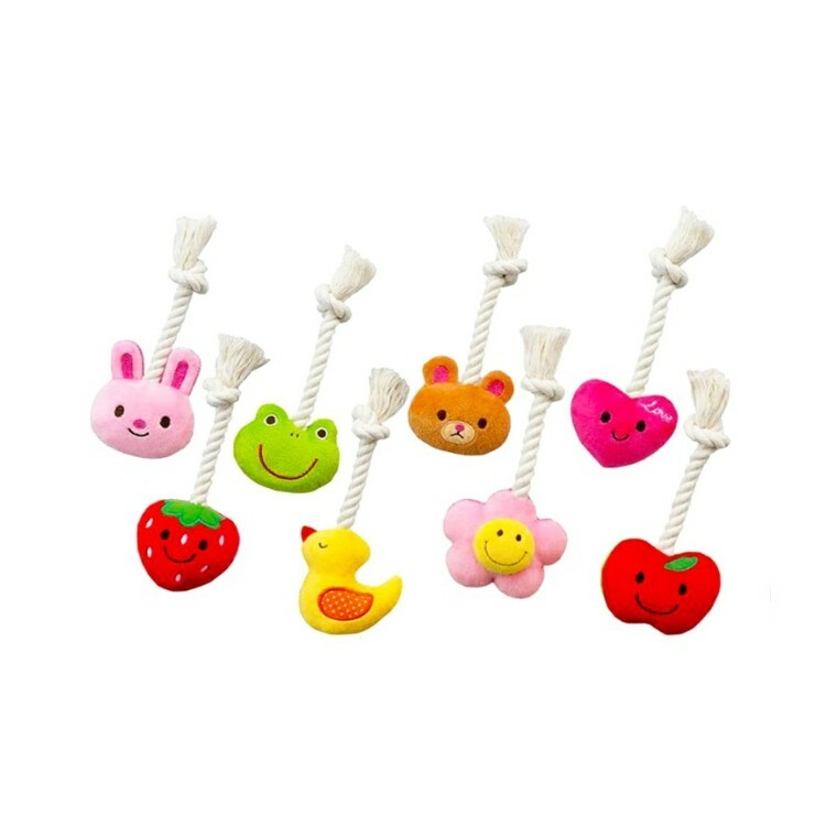 I love pets 幼犬潔齒扭繩 咇咇玩具