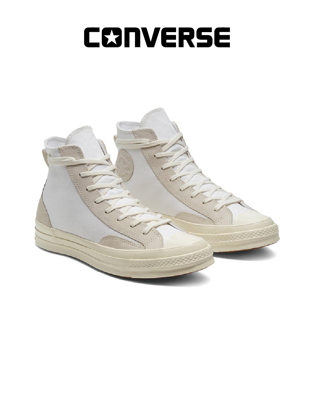 CONVERSE 帆布鞋 高筒 白拼接 男女 21 S/S 168605C Final Chuck 70 Hi