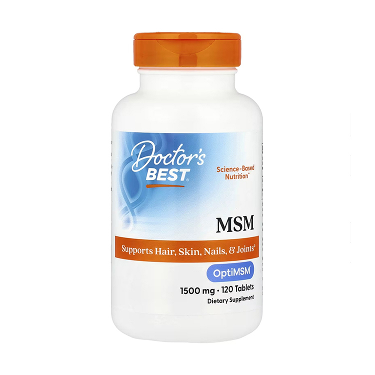 Doctor's Best, MSM with OptiMSM, 1,500 mg, 120 Tablets