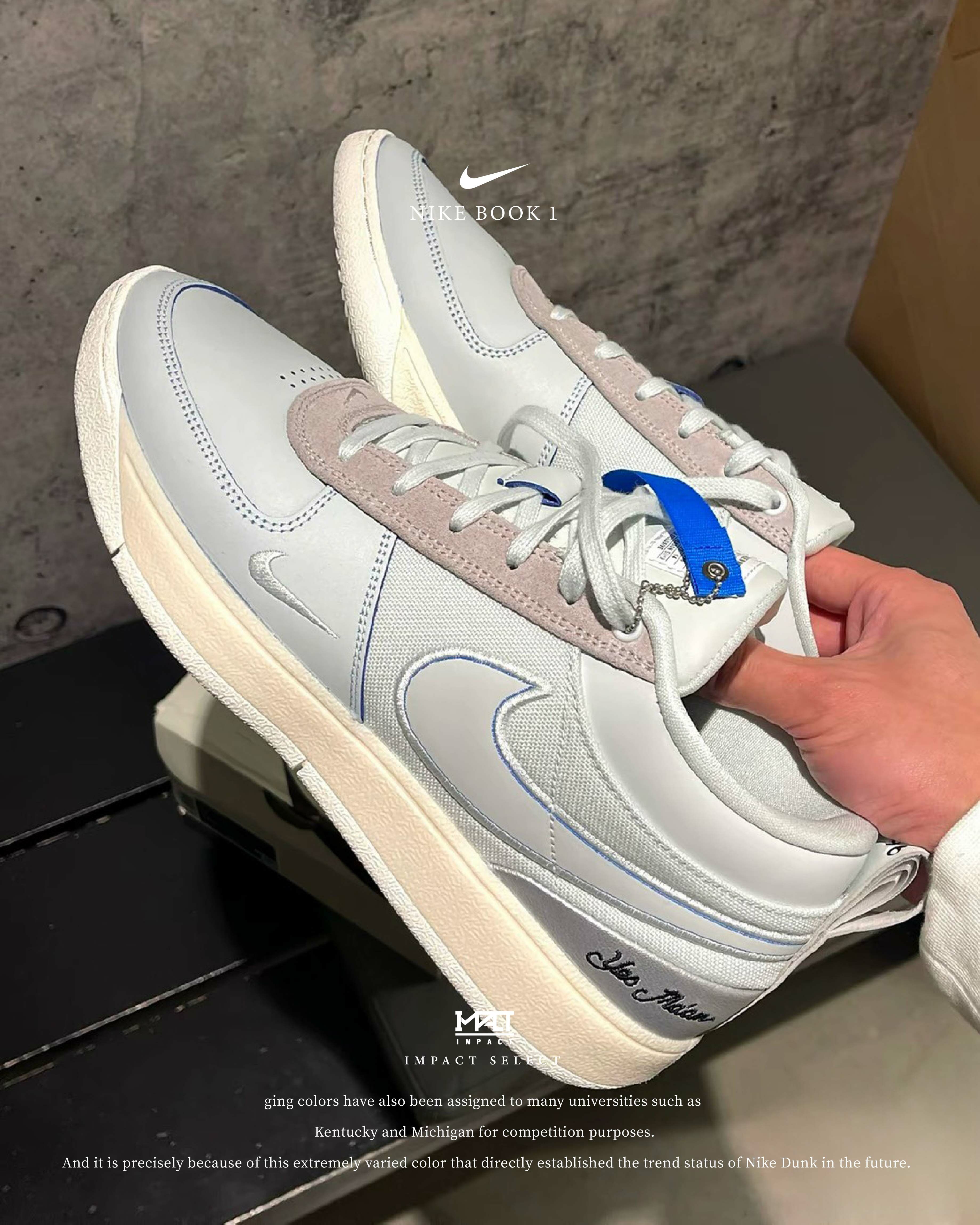 Nike Book 1 “Moss Point” EP 刮刮樂淺灰米白香檳綠麂皮IH0891-001