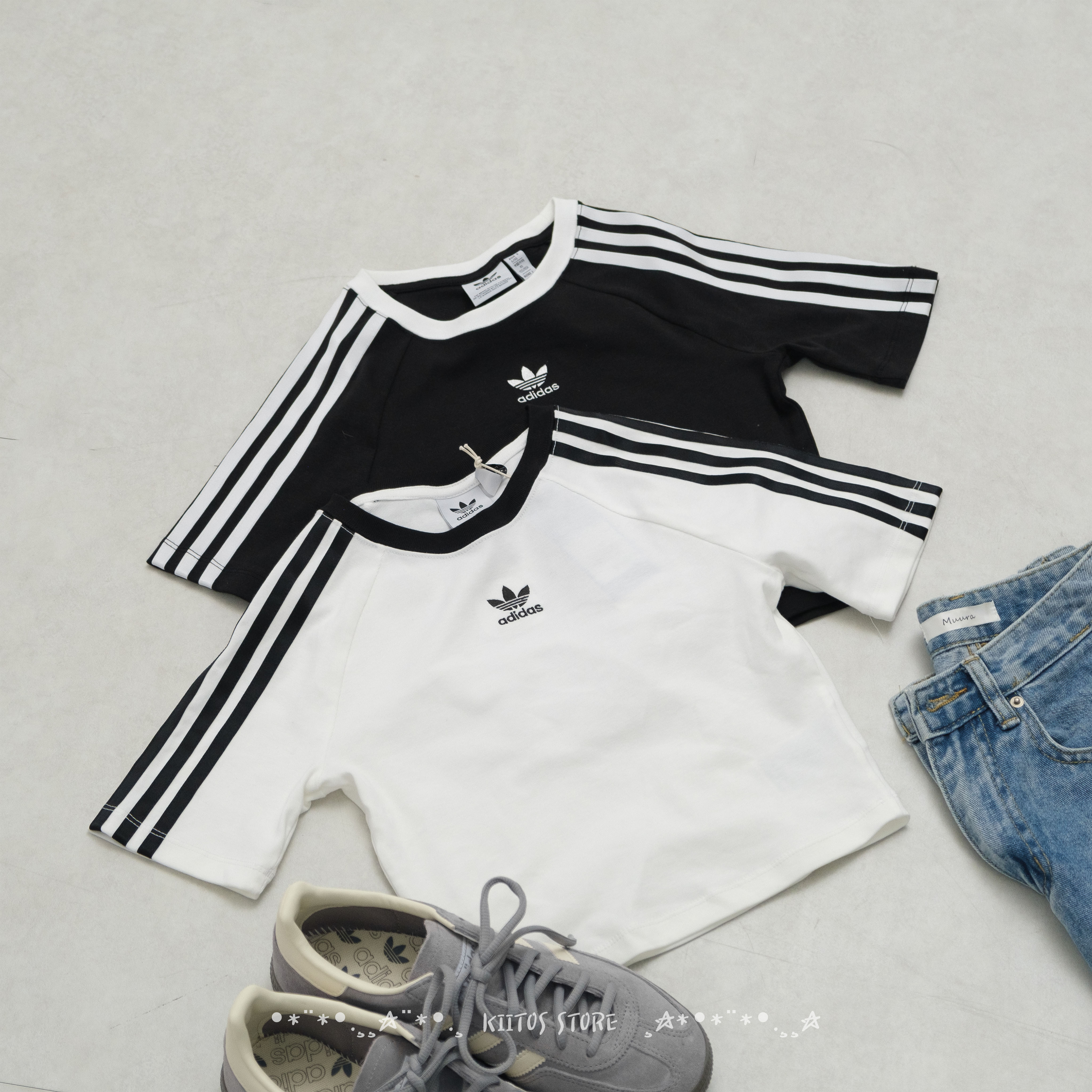 現貨 Adidas 3-Stripes Baby Tee 短袖 短版 女款 黑色 白色 IU2532  IP0662