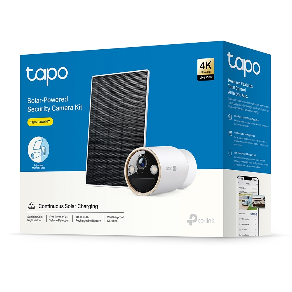TP-Link Tapo C460 With Solar Panel KIT 4K 太陽能安全攝影機套裝