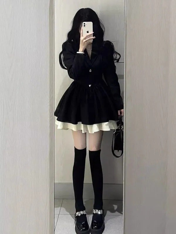 French-Inspired Elegant Black Dress