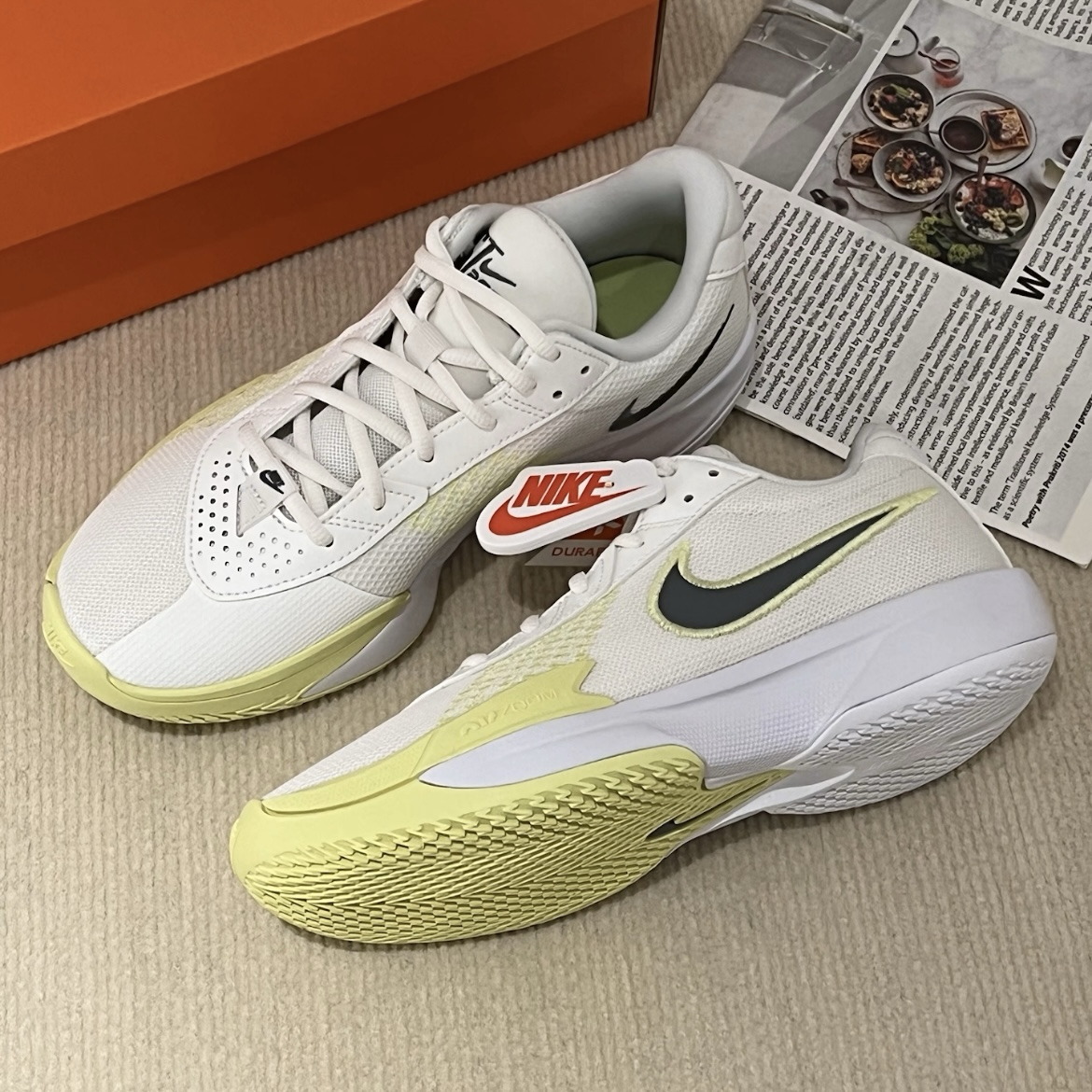 Nike Air Zoom G.T. Cut Academy EP 白黃 檸檬黃 氣墊 緩震 透氣 實戰籃球鞋