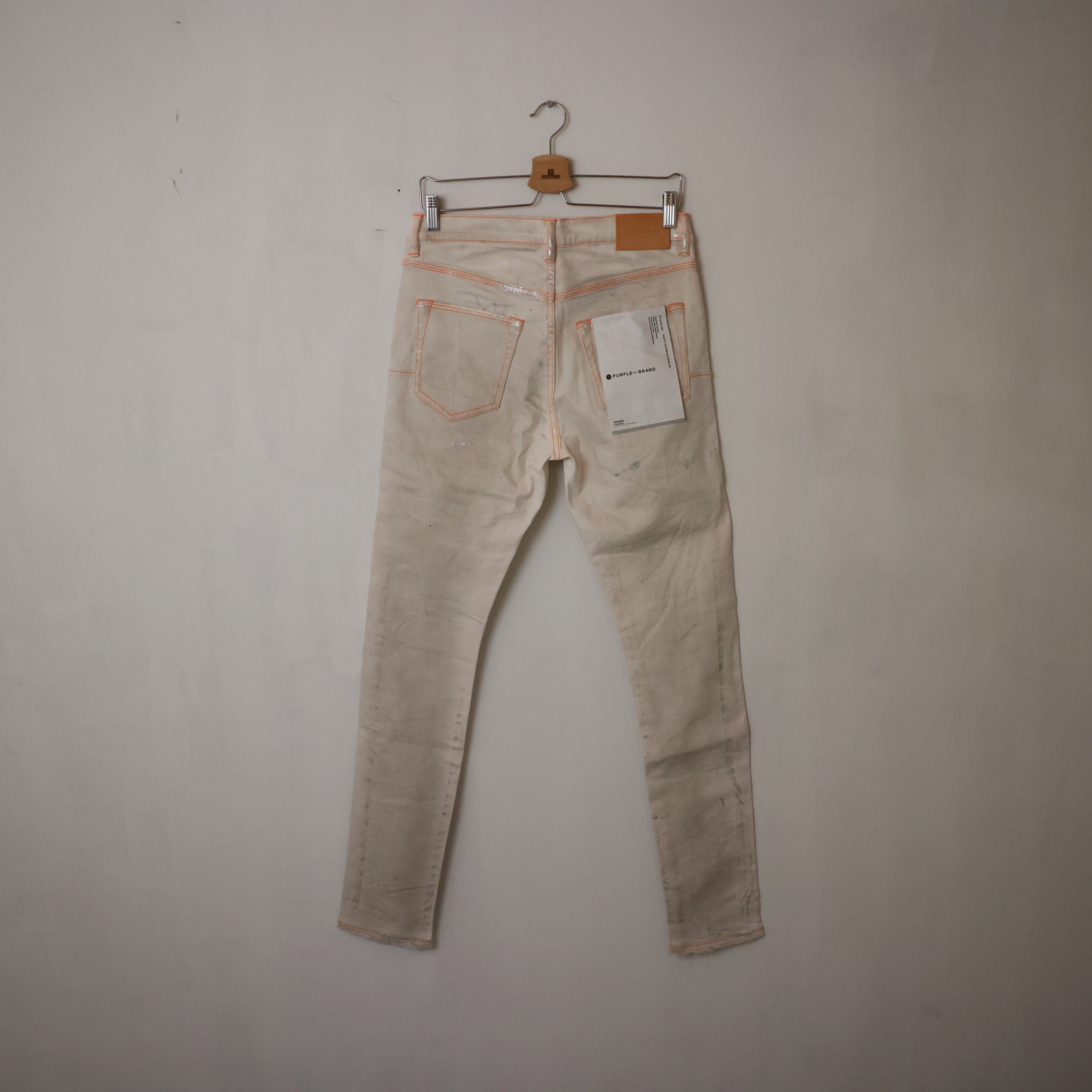 Purple Brand P001 White Neon Stitch Orange Jeans W31