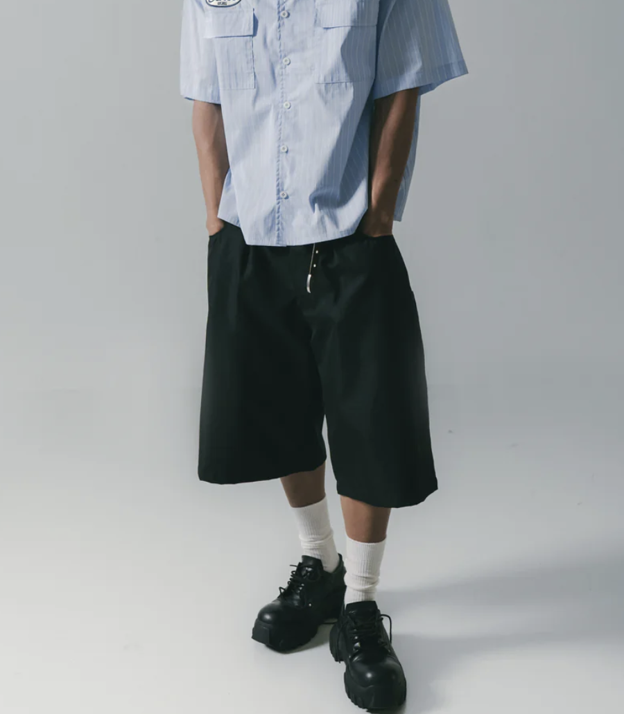[現貨] Sense Half & Wide Cut Chino Black | M25-08BK