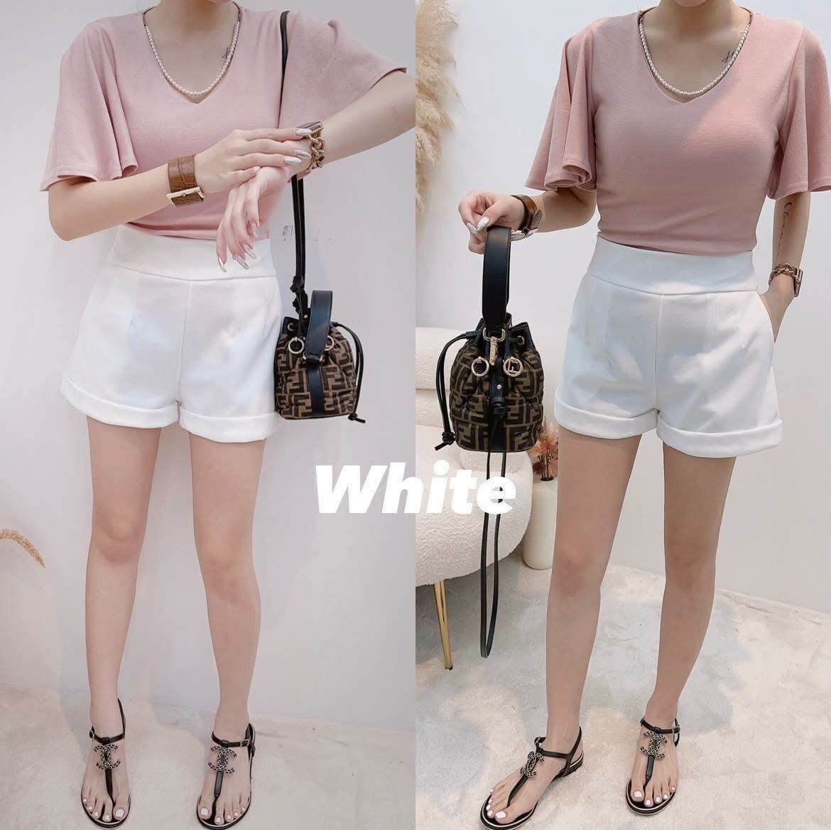 【顯瘦修身彈性腰圍短褲】（現貨）