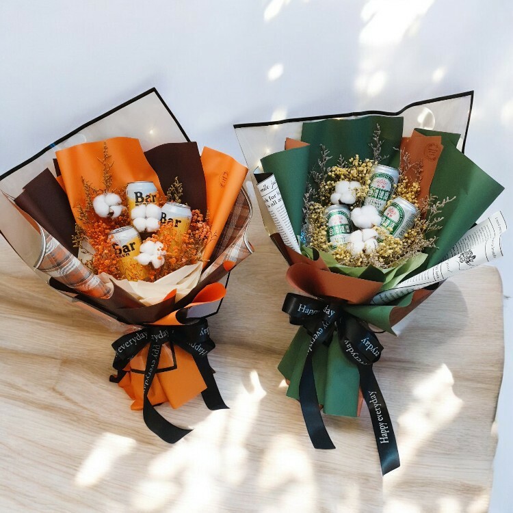 台灣啤酒花束,Bar 啤酒花花束,愛馬仕橙啤酒花束