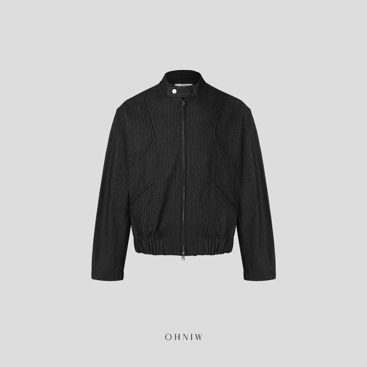 企領直紋拉鍊外套 TAC-0149JK