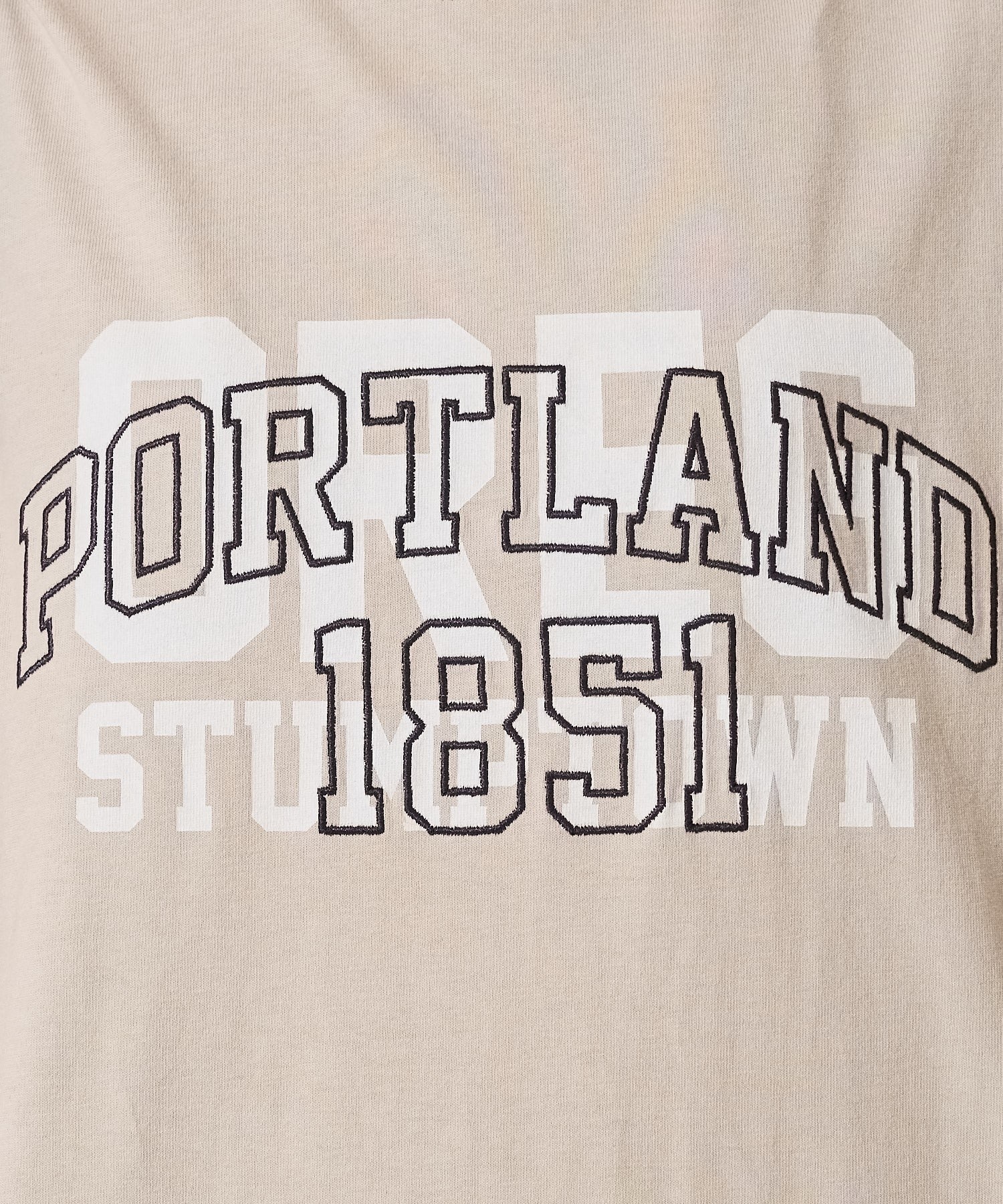 FREAK’S STORE / Logo Embroidery Layered Print T-Shirt