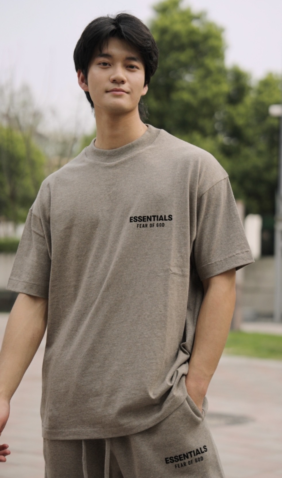 FOG Essentials ALWAYS ON SS25 希瑟灰 圓領短袖Tee 男款