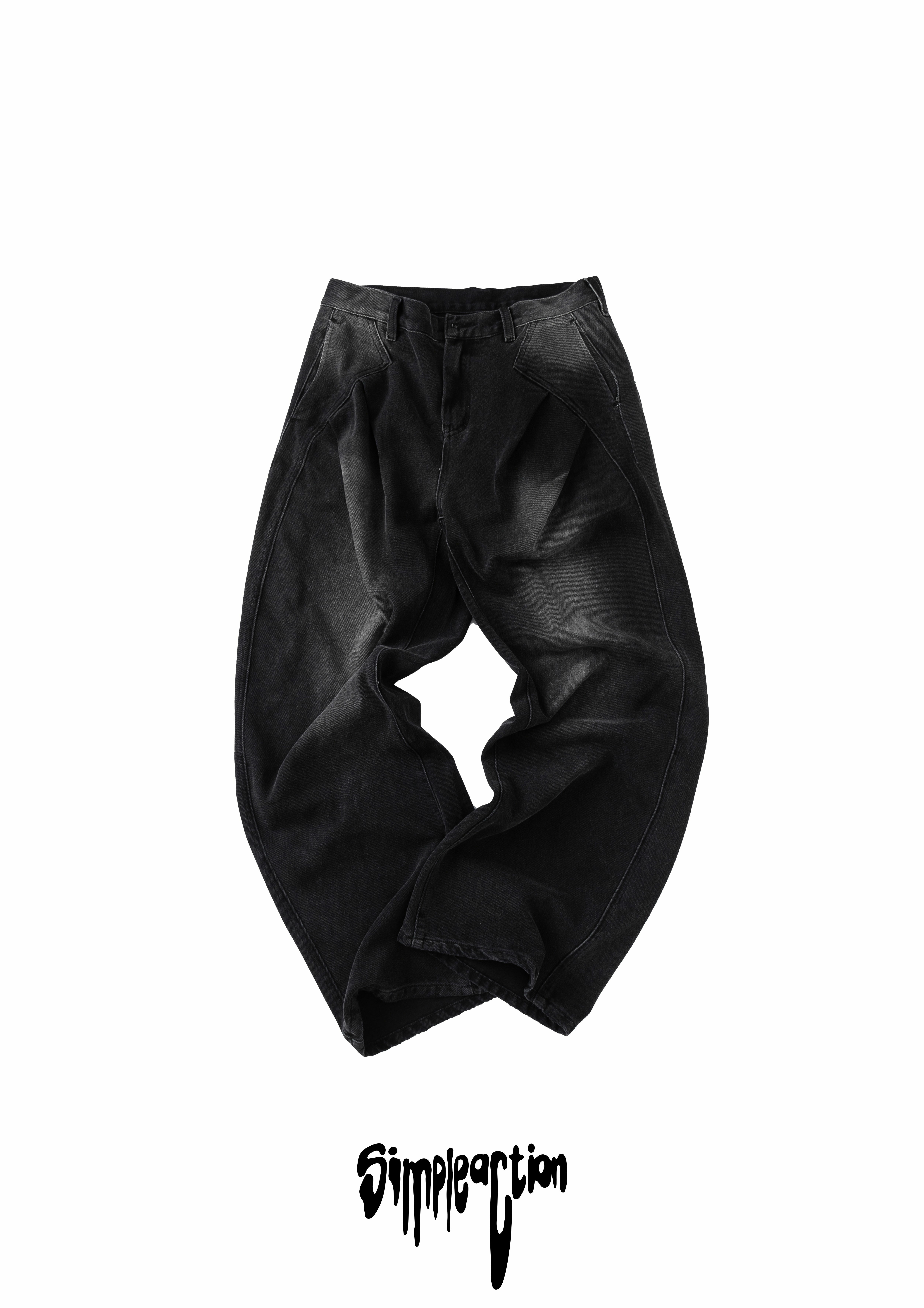 - simpleaction - 異構DNA 水洗磨料牛仔褲