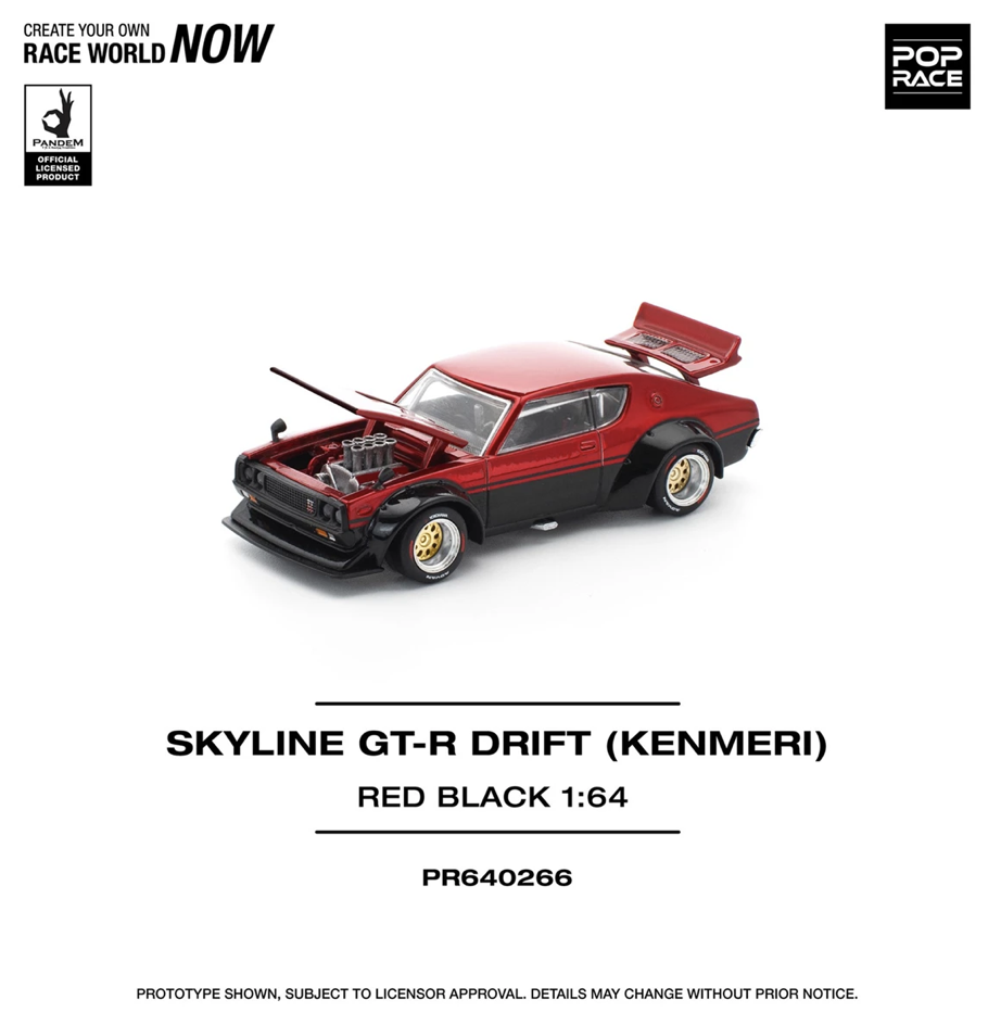 【預訂】Pop Race KPGC110 Kenmeri Red/Black