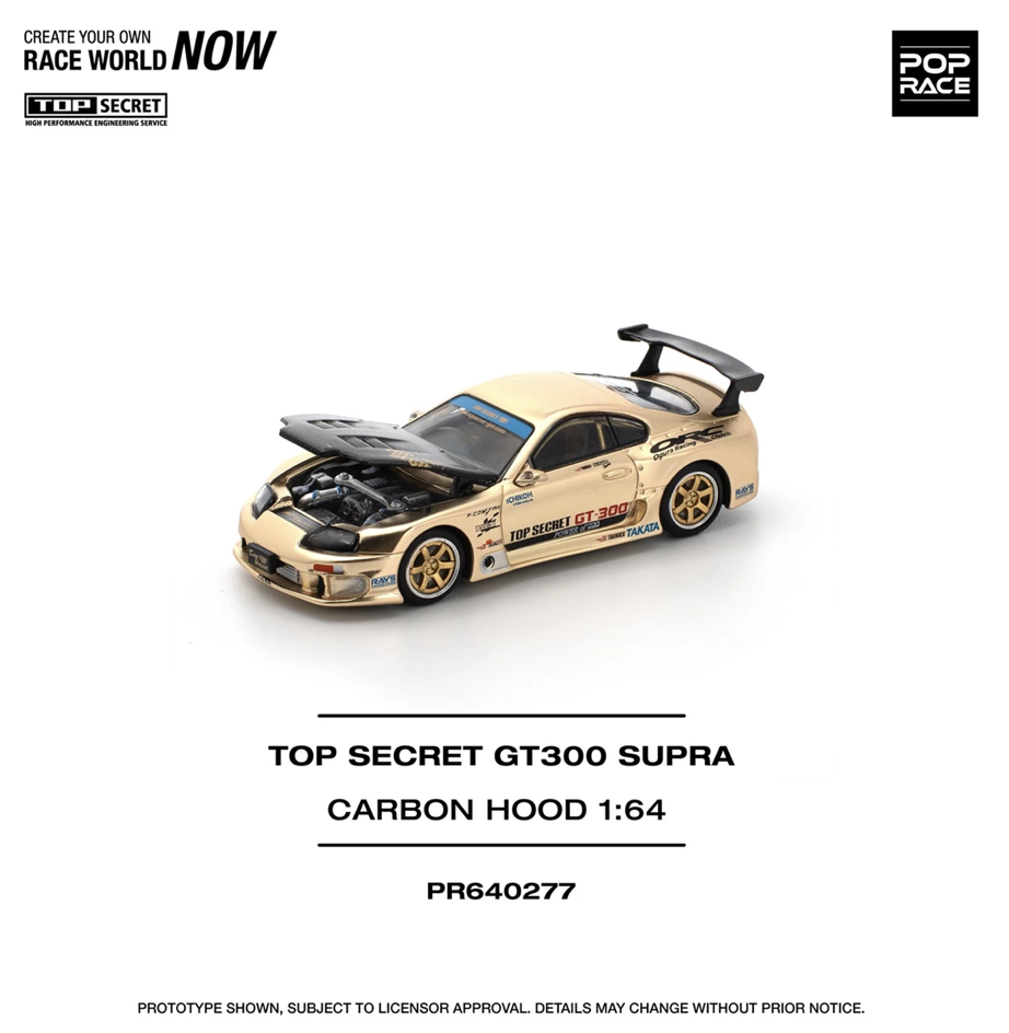 【預訂】Pop Race Top Secret GT300 Supra Chrome Gold